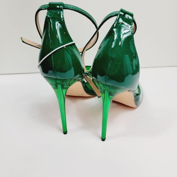 Steve Madden Opar Green Translucent Pointed Toe Stiletto Pump NEW Size 8.5 - Picture 6 of 12